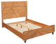 Mahogany Wood Queen Platform Bed With Headboard And Footboard, Brown
