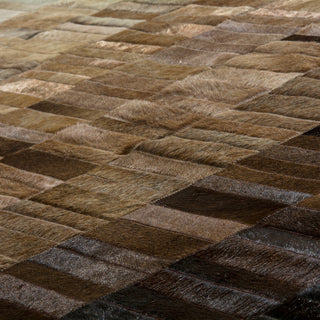 Cowhide Patchwork Rug, Adonis, Ombre Cocoa, 10'x14'