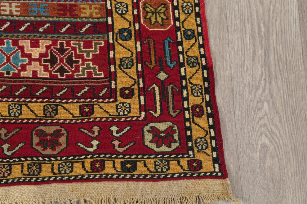 Kilim Oriental Traditional Hand-Knotted Persian Area Rug Wool, 6'5"x3'10