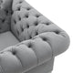 Inspired Home Ariadna Club Chair Button Tufted, Gray Velvet