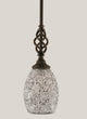 Elegante Mini Pendant, 5" Black Fusion Glass