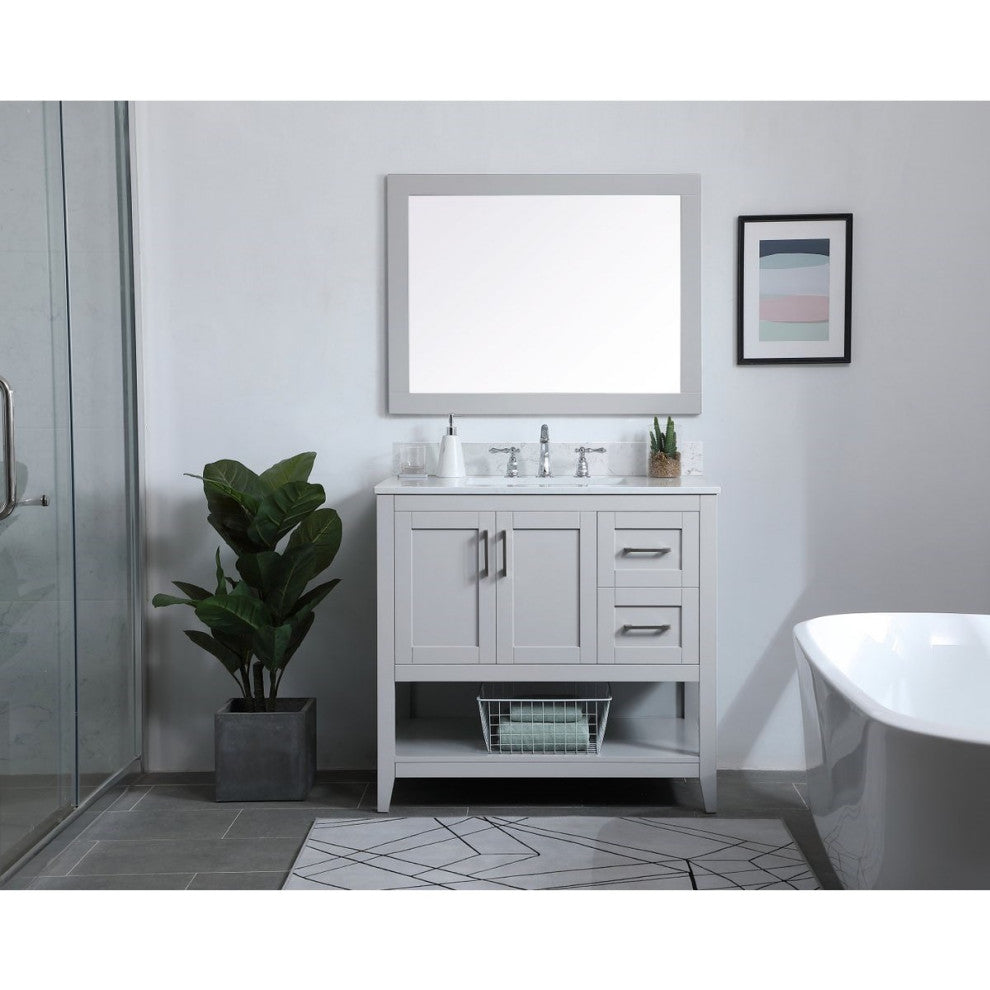 Elegant Decor Aubrey Bathroom Vanity Grey