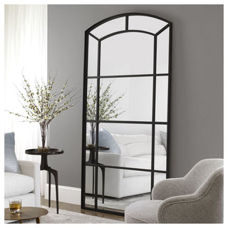 Uttermost 09752 Camber 42-1/8" W x 81-3/4" H Arched Framed - Satin Black