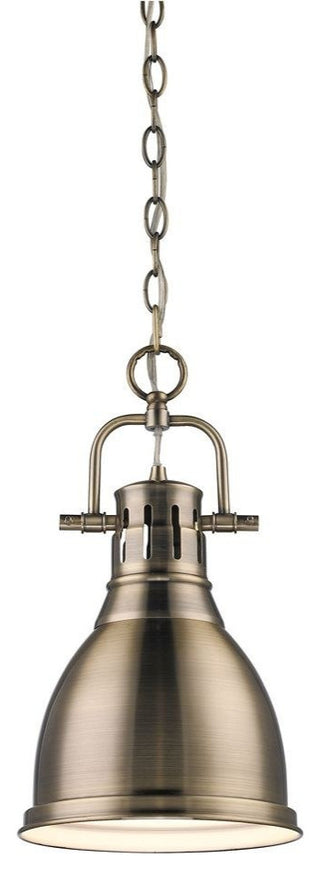 1 Light Small Pendant Chain in Classic style - 16.5 Inches high by 8.875 Inches