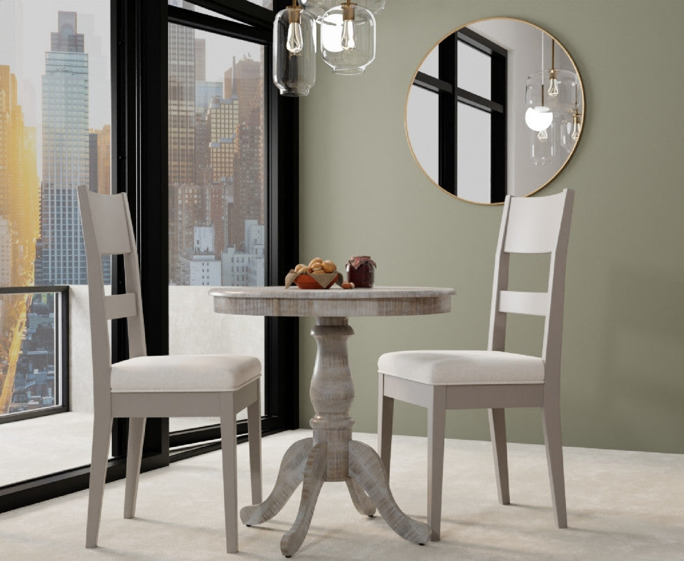 Bella 30" Round Pedestal Table, Natural Driftwood