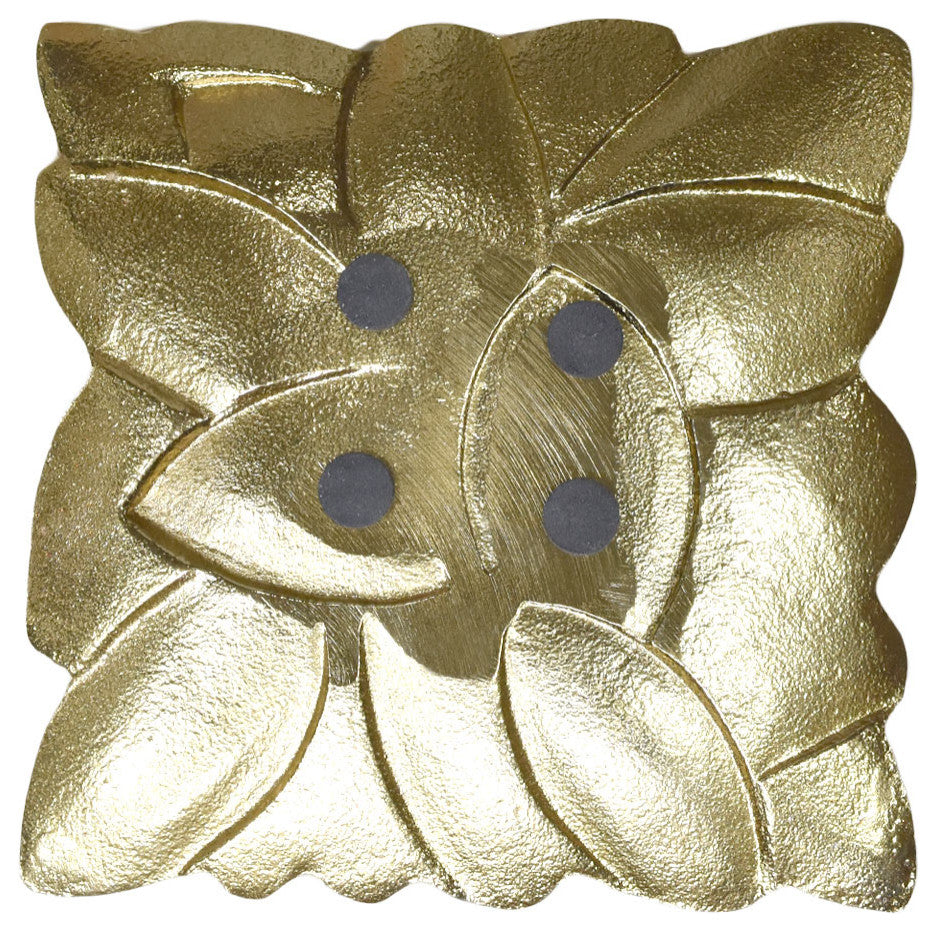 Handmade Decorative Aluminium Tray, Gold Color Coated