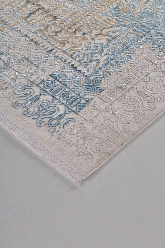 Weave & Wander Lindstra Blue/Gray 9'9"x13'2" Rug