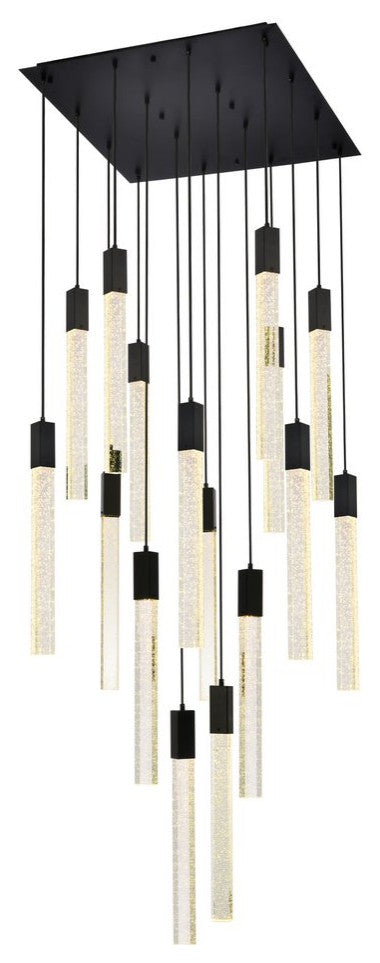 Wade 16-Light Pendant, Black