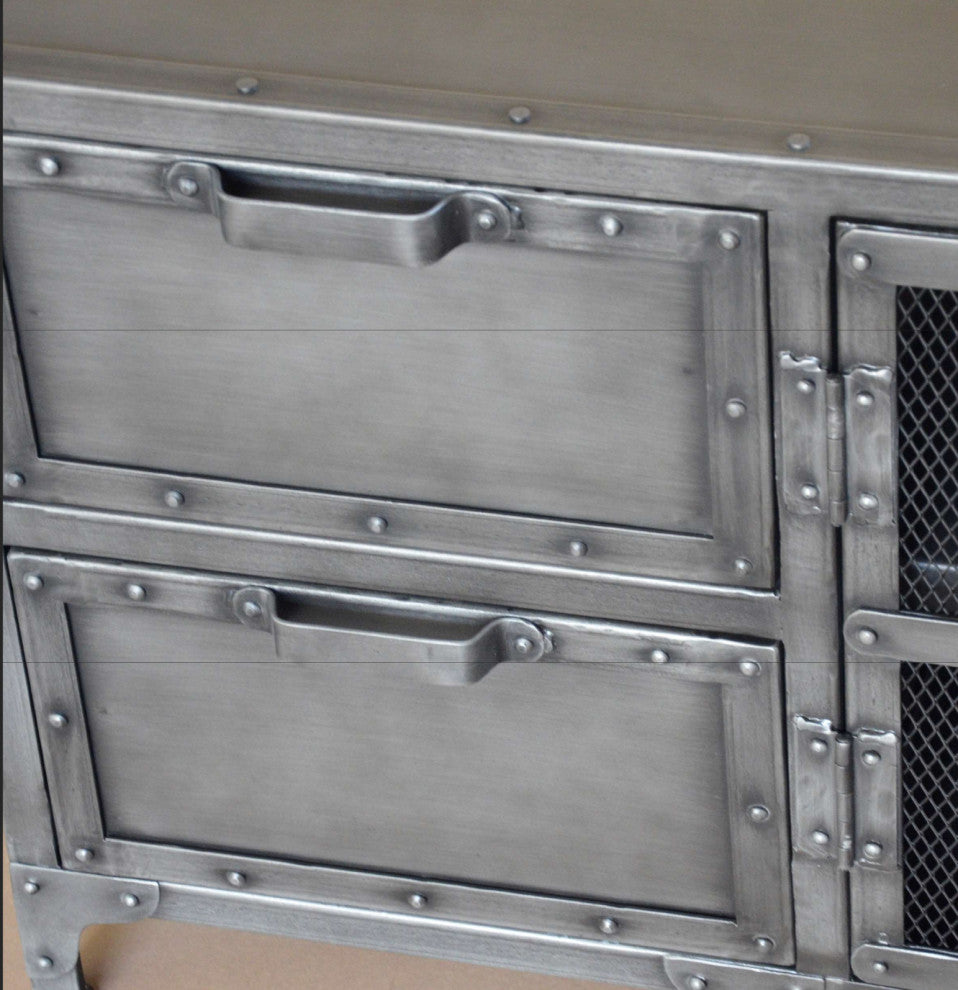 4 Drawer 2 Door Media Cabinet
