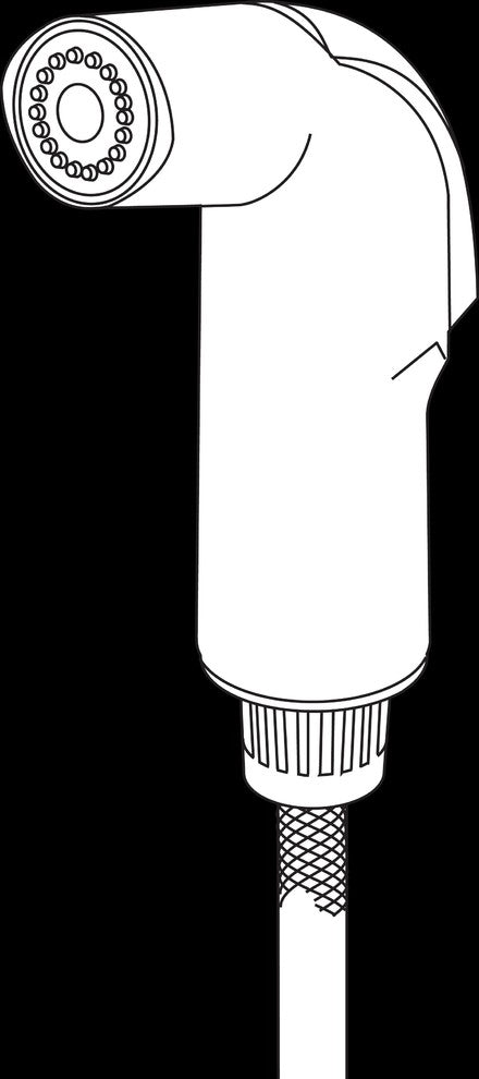 Spray and Hose Assembly, White