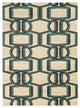 Linon Roma Bridle Power Loomed Polypropylene 8'x10' Area Rug in Gray