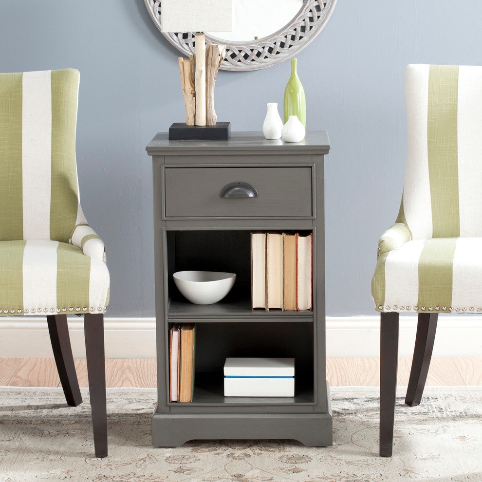Safavieh Griffin 1-Drawer Side Table, Gray