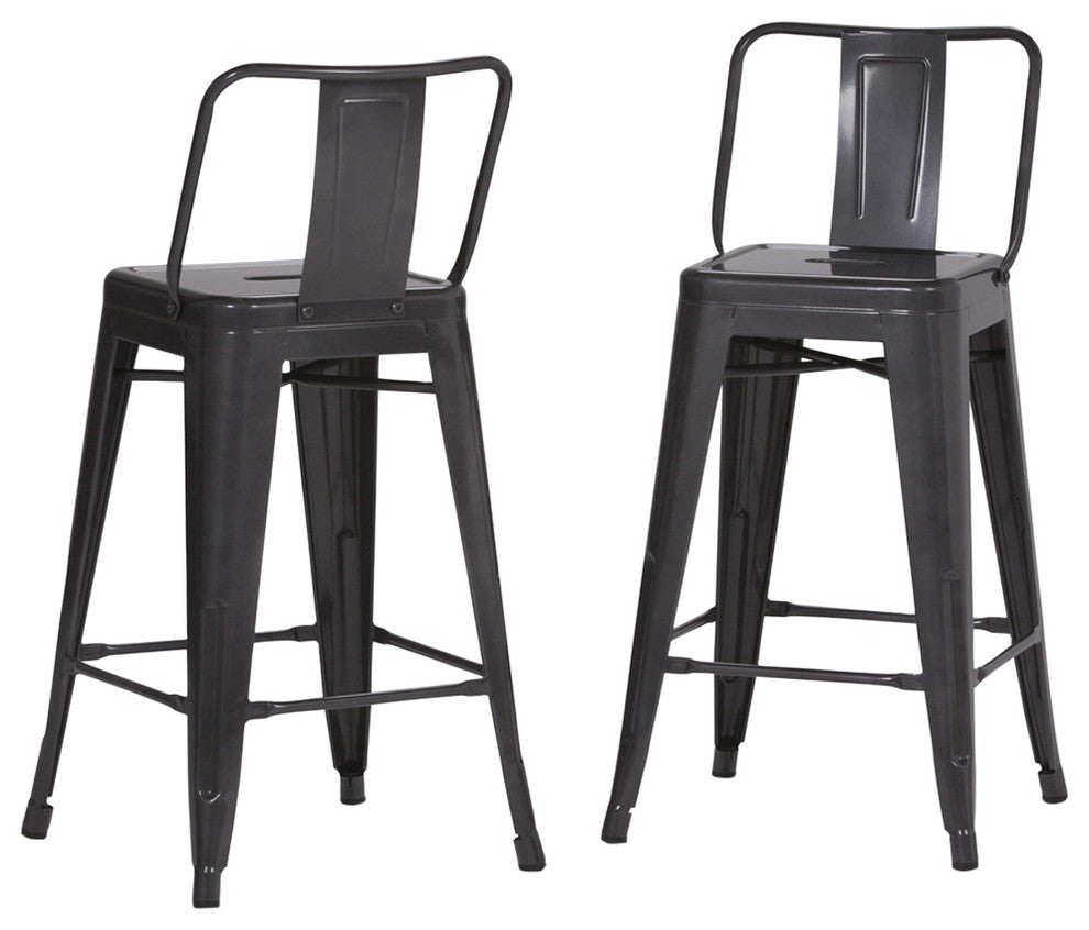 Rayne 24 inch Metal Counter Height Stool (Set of 2)