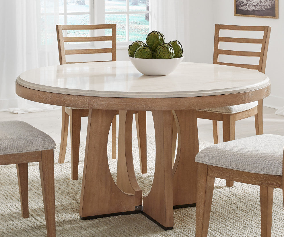 Parker House Escape Dining 54" Round Table With 4 barrel chairs