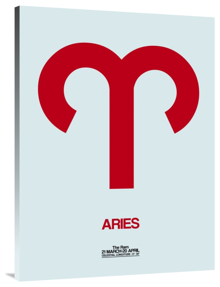 "Aries Zodiac Sign Red" Fine Art Print
