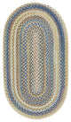 Kill Devil Hill Braided Oval Rug Light Blue, 2''x8'' Runner