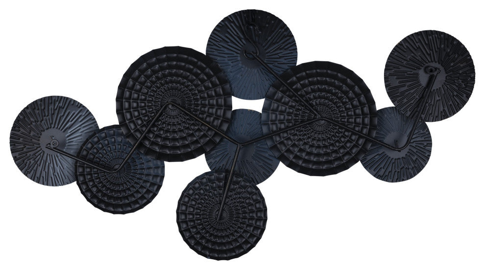Blue and Gold Metal Plate Wall D"cor