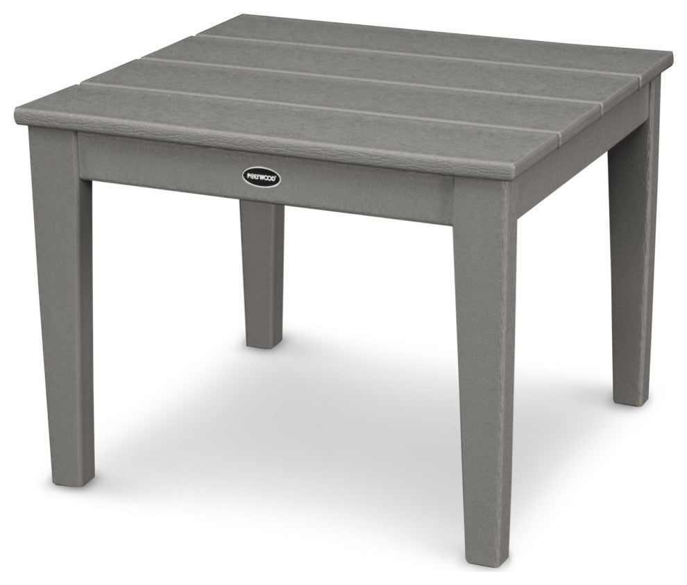 POLYWOOD Newport 22" End Table, Slate Gray