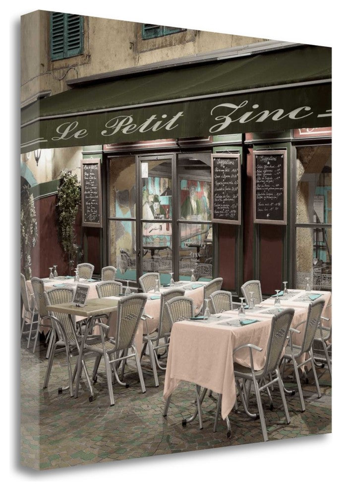 "Le Petit Zinc Cafe" By Alan Blaustein, Giclee Print on Gallery Wrap Canvas