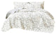 Tache Modern Leaf Foliage Abstract Quilt Set, Full