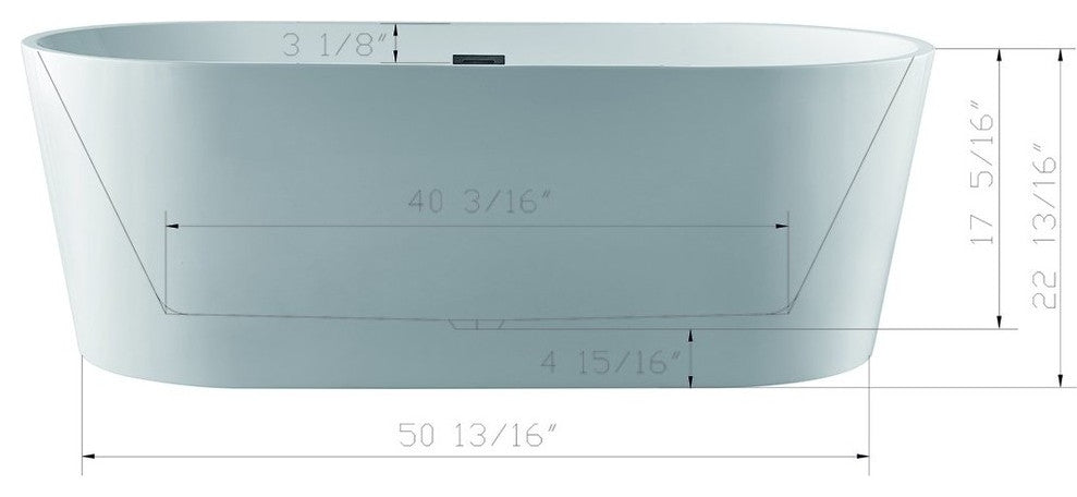 Cartisan Design 60" BT-03 Freestanding Bathtub, Acrylic