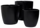 Napa Round Cylinder Planter, Black, 18"x17.75"