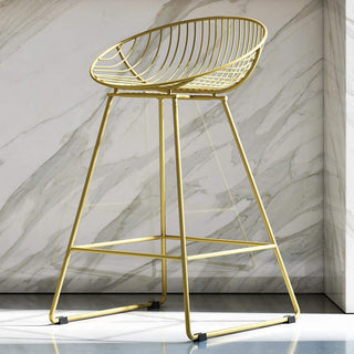Classic Style Counter Bar Stool, Brass