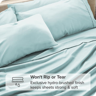 Bare Home 6-Piece Microfiber Sheet Set, Light Blue, King