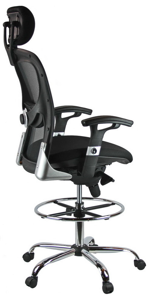 Deluxe Mesh Drafting Stool with Arms