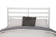 Flynn Retro Bed With Slat Back Headboard, White, Queen