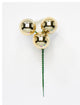 40m Christmas Plastic Ball Pick X 3, Gold  Set Of 12