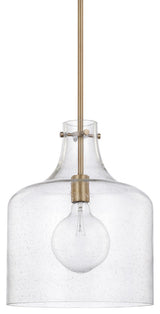 Capital Lighting 325712 1 Light 15" Tall Pendant - Aged Brass