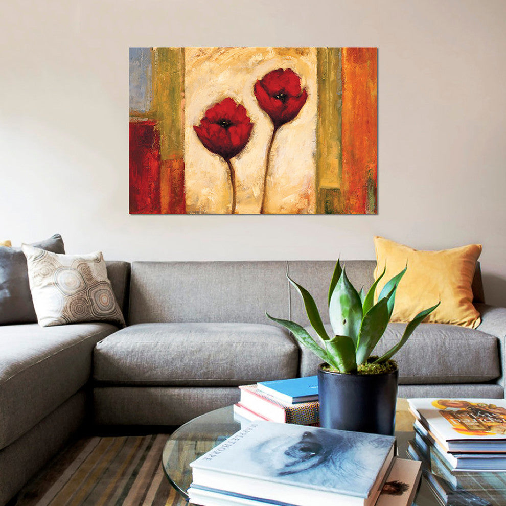 "Poppies In Rhythm II" by Brian Francis, Canvas Print, 26"x18"