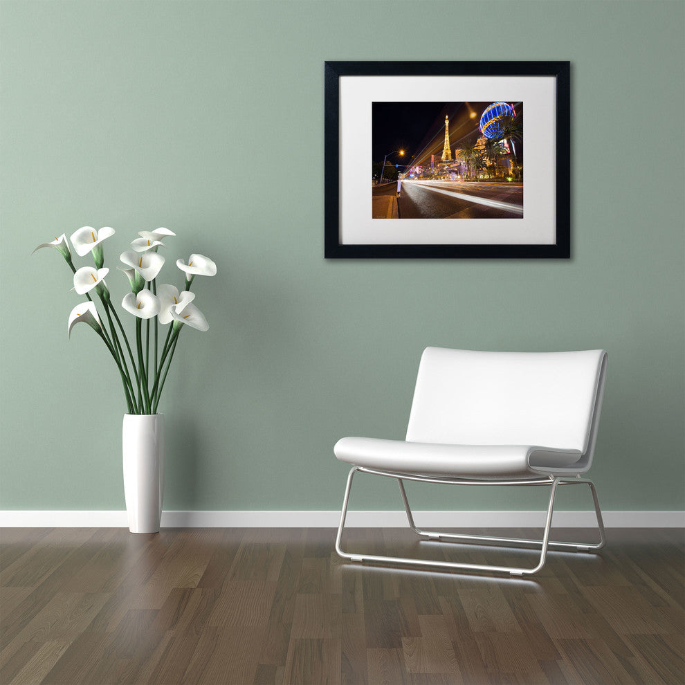 'Las Vegas Blvd.' Matted Framed Canvas Art by David Ayash