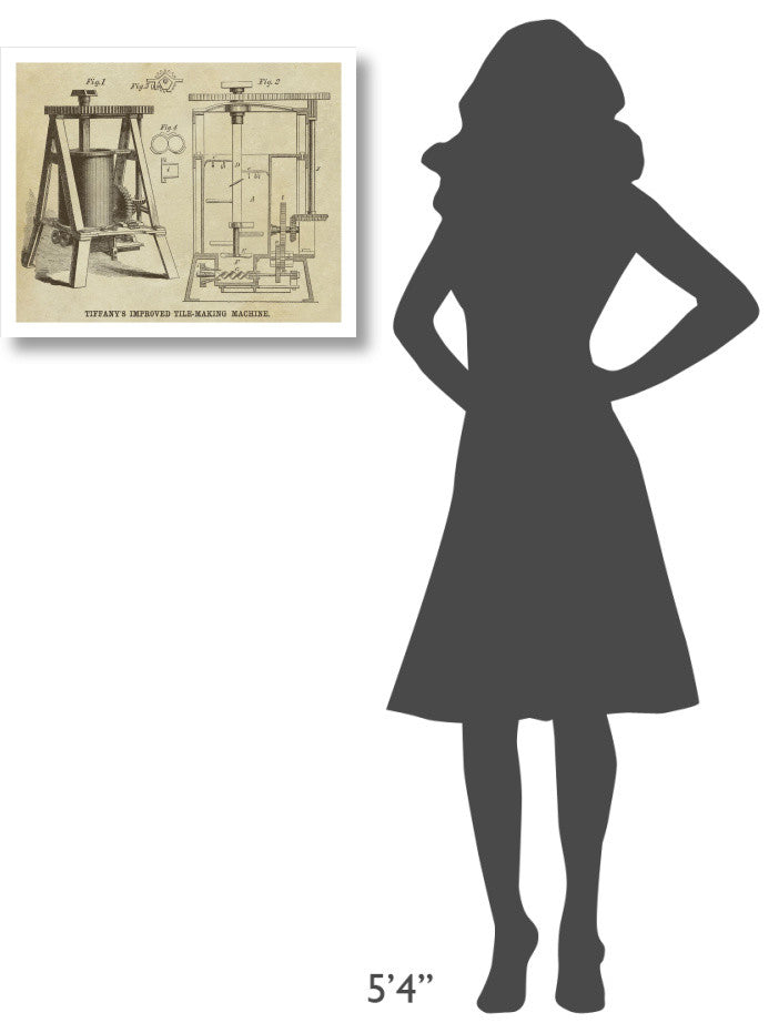 "Tiffany's Improved Tile Making Machine" Print by Inventions, 24"x20"