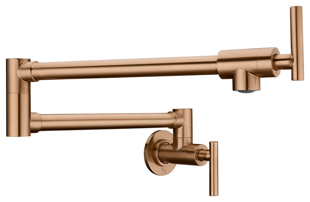 Braccia Series 24" Wall Mounted Pot Filler, Rose Gold