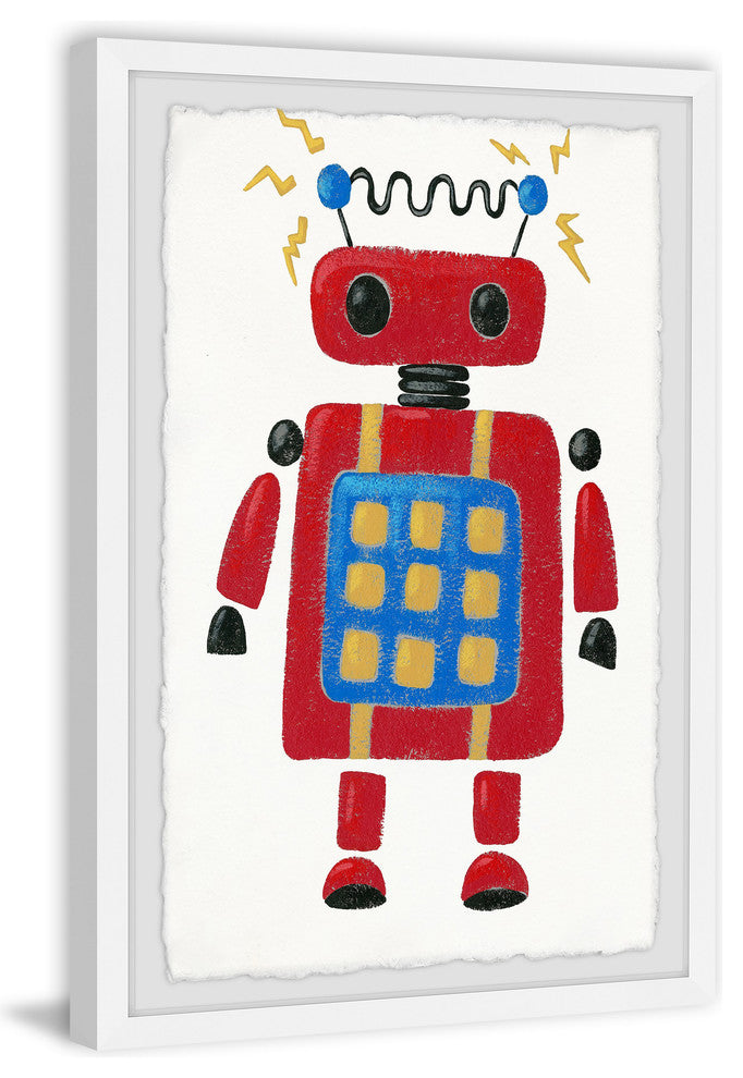 "Electric Robot" Framed Painting Print, 16"x24"
