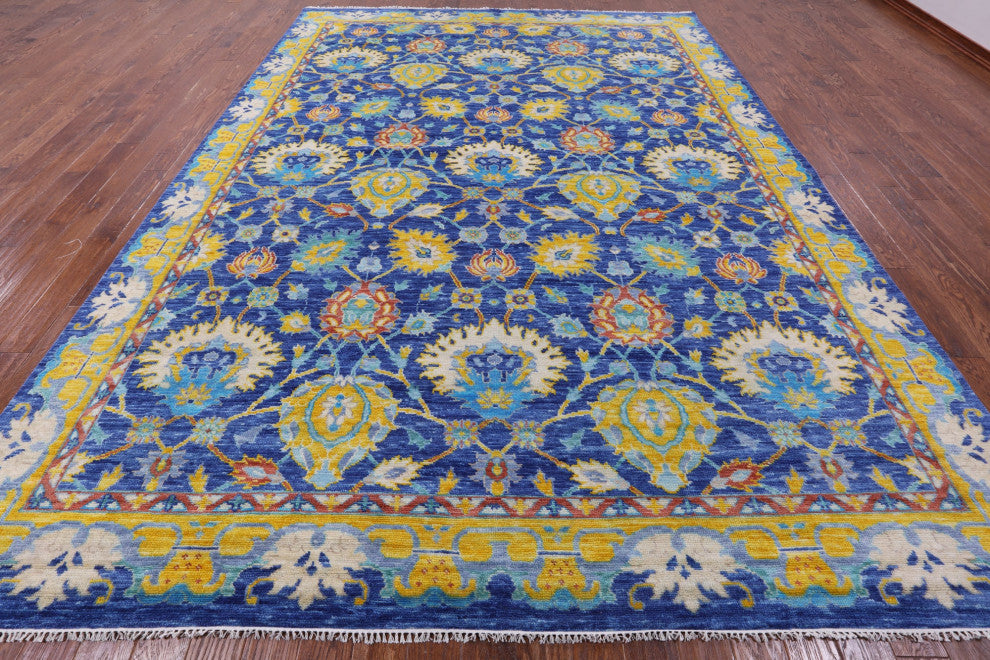 Turkish Oushak Handmade Wool Rug 10' 3" X 14' 1" - Q13267