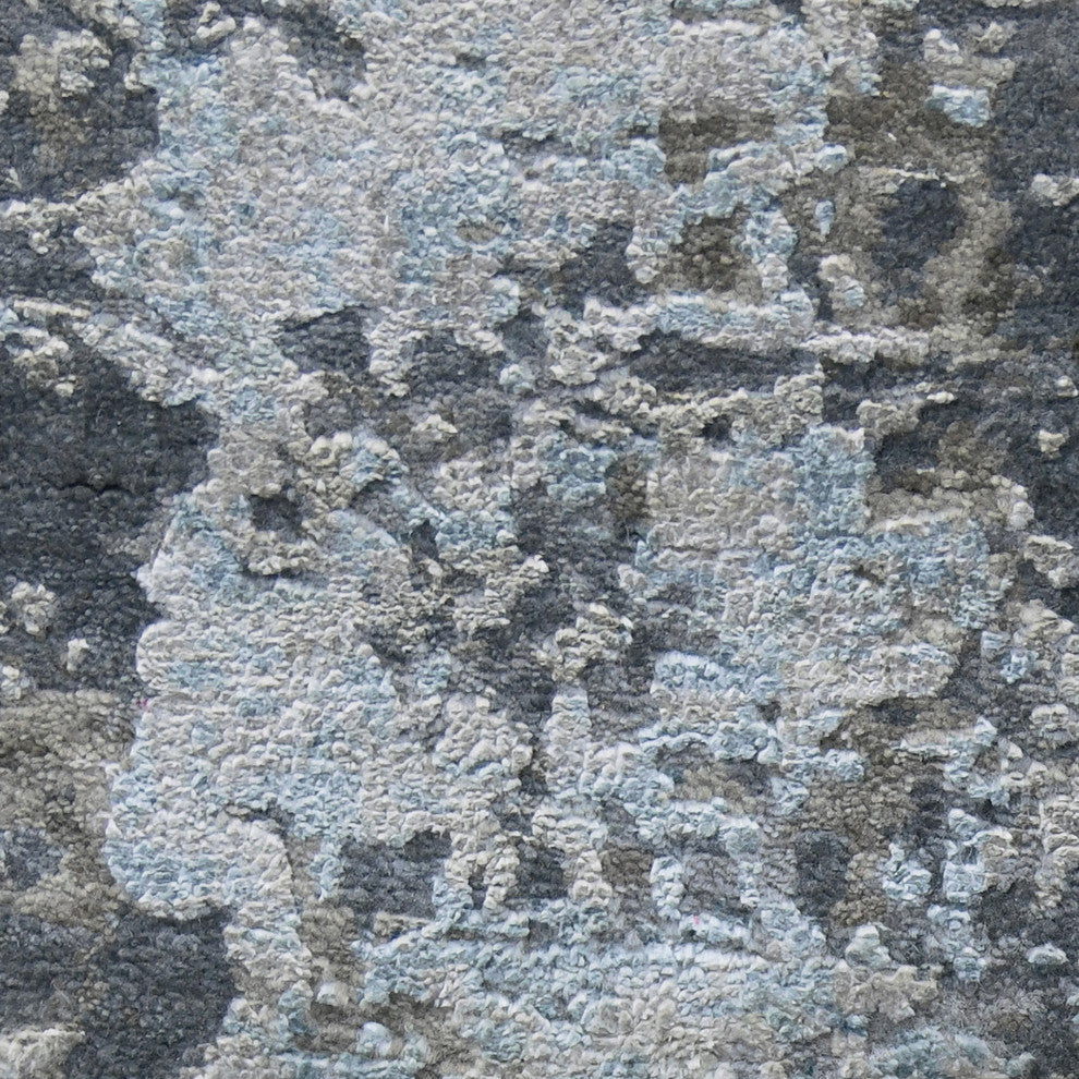 Zenith Area Rug, Gray and Blue, 9' x 12', Abstract