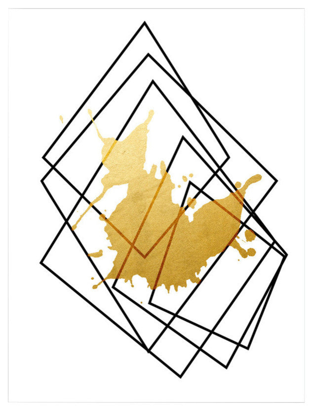 Wall Decor 'Gilt Mod I-B' in ArtPlexi, 16"x12"