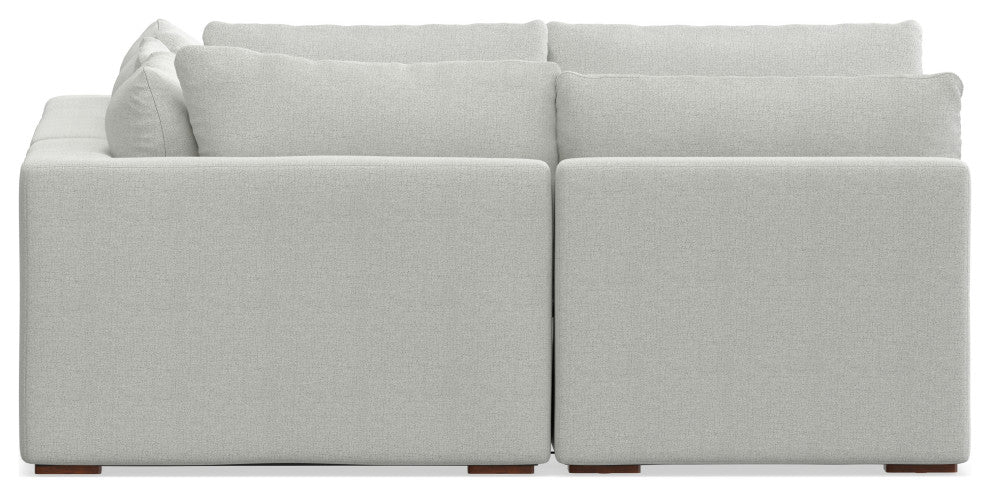 Jasmine Pit Sectional Modular Sofa in Performance Fabric, Cloud Grey
