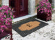 A1HC Mesh Border Rubber and Coir Monogrammed Doormat, 23"X38", Black, E