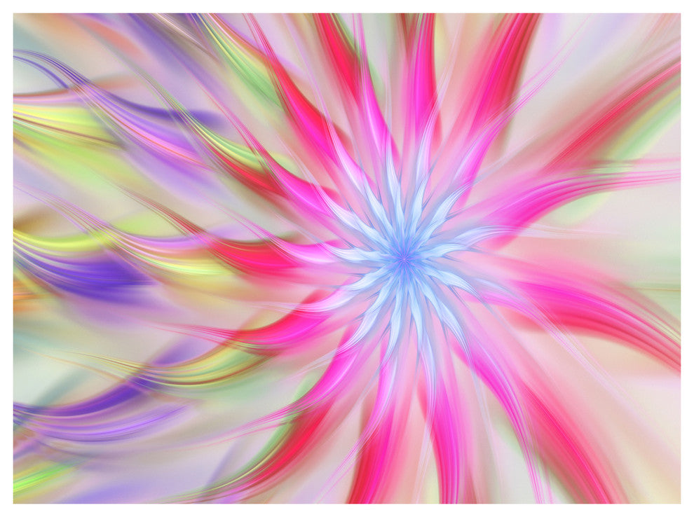 Dance of Pink Exotic Flower, Floral Canvas Art Print, 40"x30"