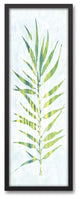 Watercolor Fern Leaf 12x36 Black Framed Canvas
