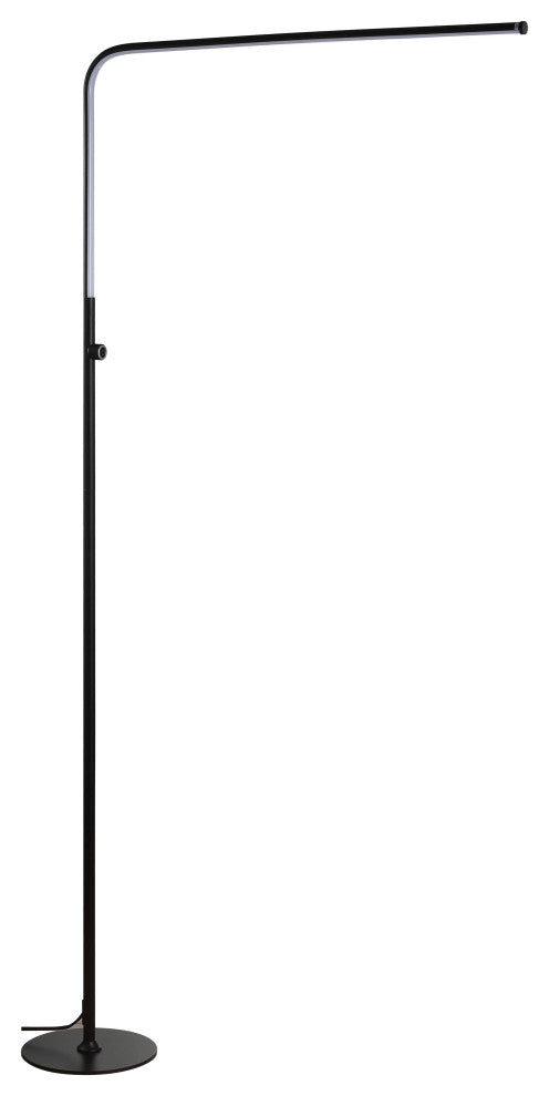 Natalie 63" LED Integrated Floor Lamp, Black