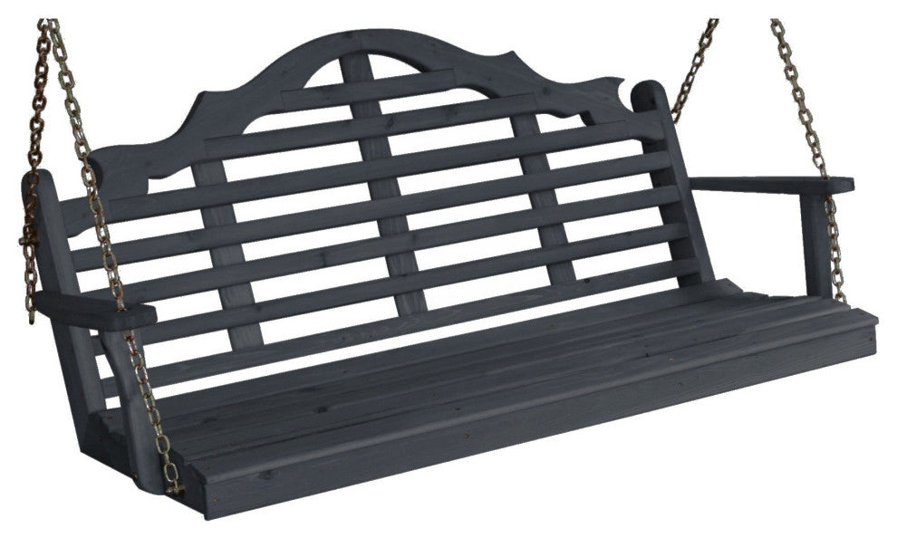 Pine Marlboro Porch Swing, Charcoal Stain, 6 Foot
