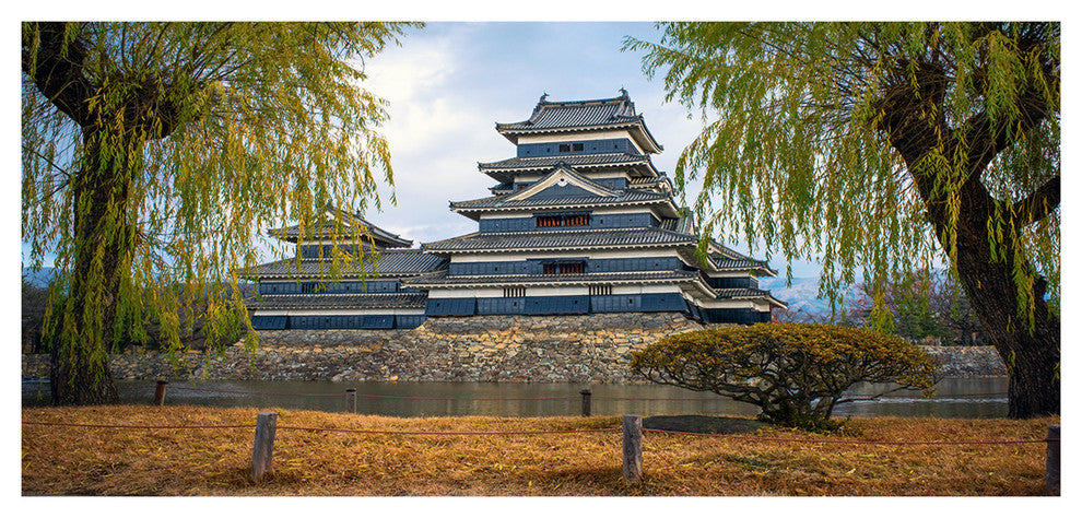 Matsumoto Castle Japan, Landscape Canvas Art Print, 60"x28"