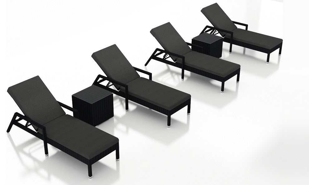 Urbana 6 Piece Chaise Lounge Set, Canvas Charcoal
