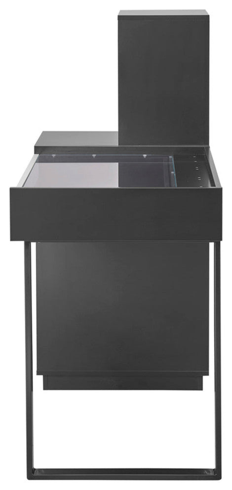 SlayStation Duet Vanity Table Desk, Black/Gray