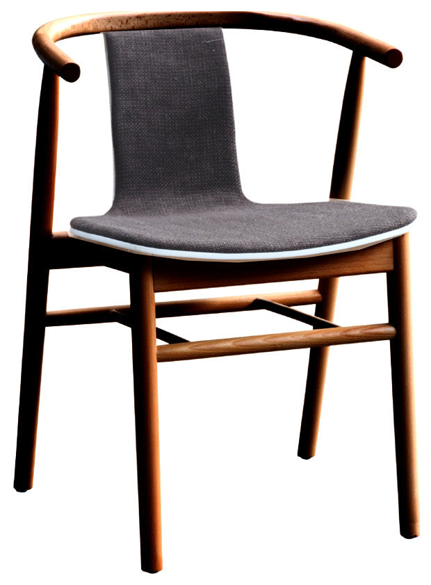 Fine Mod Imports Wishflat Dining Side Chair, Walnut